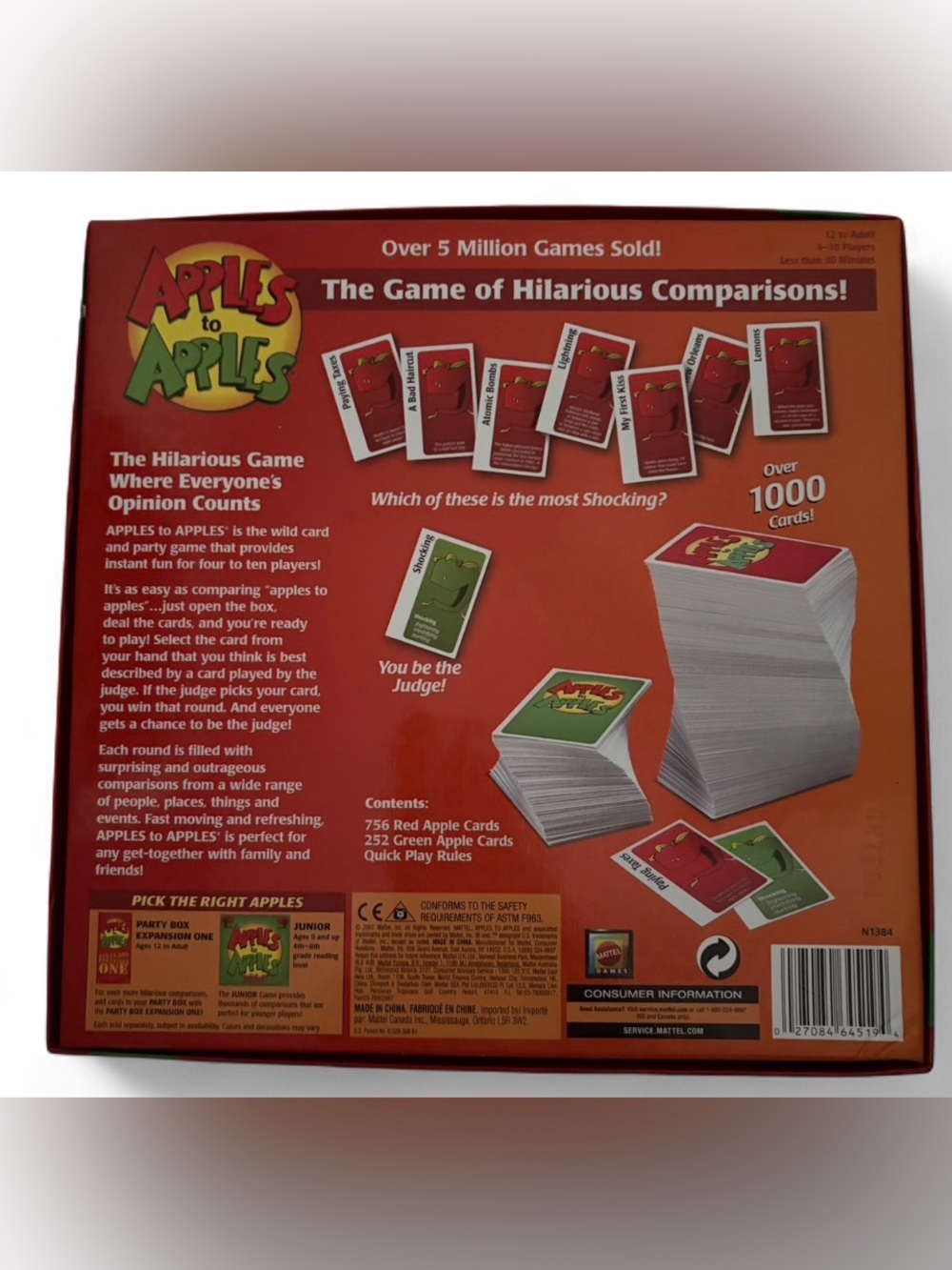 Mattel Apples to Apples Party Box - Red and Green - Picture 2 of 2